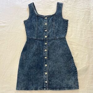 🦋 Jordache Vintage Retro Denim Button Mini Dress 🦋